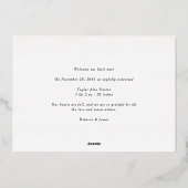 Botanical Frame Winter Foliage New Baby Folie Feestdagenkaart (Achterkant)