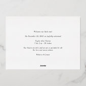 Botanical Frame Winter Foliage New Baby Folie Feestdagenkaart (Achterkant)