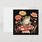 Botanical Frog Lovers Gifts Floral Flower Nature Kaart (Voorkant / Achterkant)
