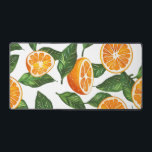 Botanical Fruit Orange Citrus Seamless Bureaumat<br><div class="desc">Juicy orange slices and fresh green leaves arranged in a lively botanical composition.</div>