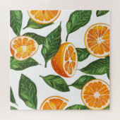 Botanical Fruit Orange Citrus Seamless Legpuzzel (Horizontaal)