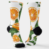 Botanical Fruit Orange Citrus Seamless Sokken (Gebogen)