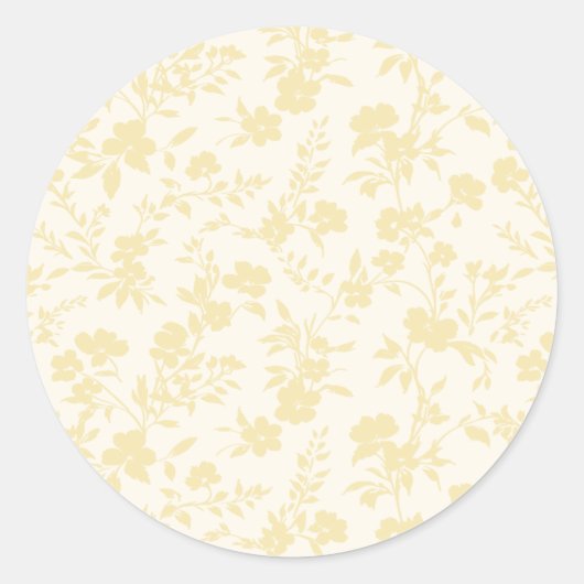Botanical Garden Buttercream - Neutral Ronde Sticker (Voorkant)