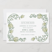 Botanical Garden Floral Photo Wedding  Save The Date (Voorkant)