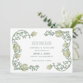 Botanical Garden Floral Photo Wedding  Save The Date (Staand voorkant)
