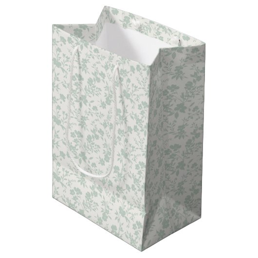 Botanical Garden Muted Sage - Neutral  Medium Cadeauzakje (Voorkant Gekanteld)