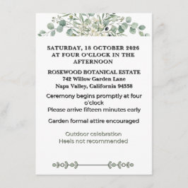 Botanical Garden Romance Details  Informatiekaartje