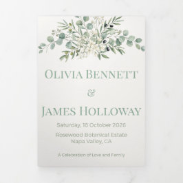 Botanical Garden Romance Wedding Drieluik Programma