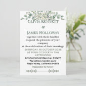 Botanical Garden Romance Wedding Invitation Kaart (Staand voorkant)