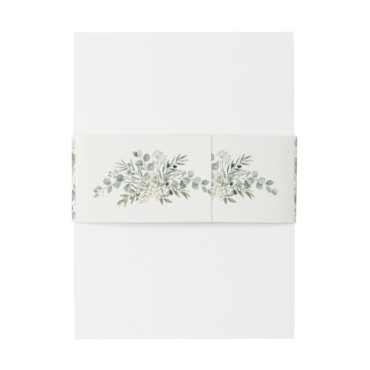 Botanical Garden Romance Wedding Uitnodigingen Wikkel (Achterkant Voorbeeld)