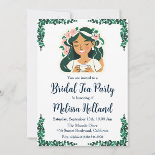 Botanical Garden Tea Party vrijgezellenfeest Kaart