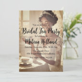 Botanical Garden Tea Party vrijgezellenfeest Kaart (Staand voorkant)