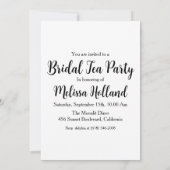 Botanical Garden Tea Party vrijgezellenfeest Kaart (Achterkant)