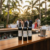 Botanical Garden Thank You Wedding Wijn Etiket