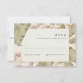 Botanical Garden Tropical Floral Wedding RSVP Kaartje (Voorkant)