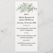 Botanical Garden Wedding Menu Cards (Voorkant)