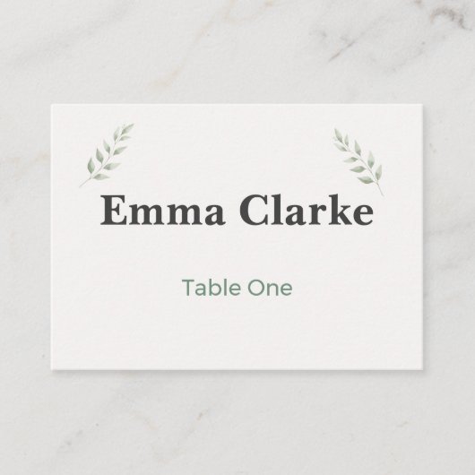 Botanical Garden Wedding Place Cards Plaatskaartje (Voorkant)