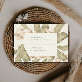 Botanical Garden Wedding  RSVP Kaartje