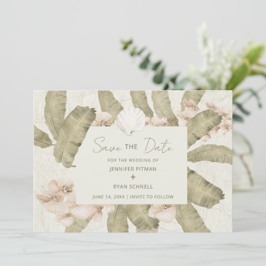 Botanical Garden Wedding  Save The Date (Staand voorkant)