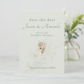 Botanical Garden Wedding Save the Date Invitation Kaart (Staand voorkant)