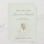 Botanical Garden Wedding Save the Date Invitation Kaart (Voorkant / Achterkant)
