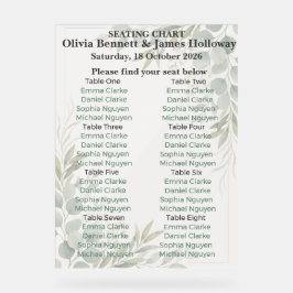 Botanical Garden Wedding Seating Chart Acryl Bord