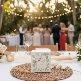 Botanical Garden Wedding Thank You Favor Vierkante Sticker