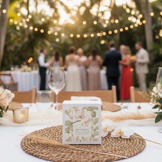 Botanical Garden Wedding Thank You Favor Vierkante Sticker