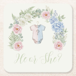 Botanical Gender Reveal Kartonnen Onderzetters