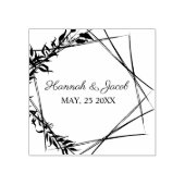 Botanical Geometric with Leaves Wedding Design Rubberstempel (Afrduk)