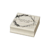 Botanical Geometric with Leaves Wedding Design Rubberstempel (Stempel)