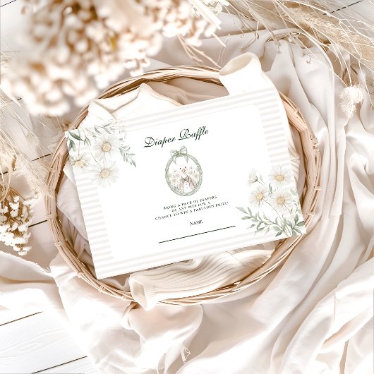 Botanical Gingham Silly Goose Diapper Raffle Informatiekaartje