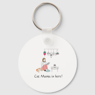 Botanical Girl Line Art Personalized  Sleutelhanger