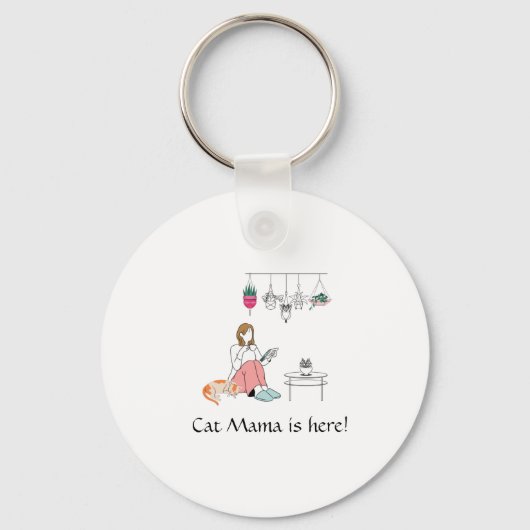 Botanical Girl Line Art Personalized  Sleutelhanger (Voorkant)