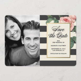 Botanical Glamour   De datum-fotokaart opslaan Save The Date