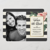 Botanical Glamour | De datum-fotokaart opslaan Save The Date (Voorkant / Achterkant)