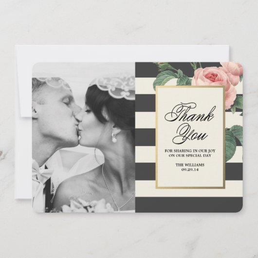 Botanical Glamour | Hartelijk dank voor uw fotokaa Bedankkaart (Voorkant)