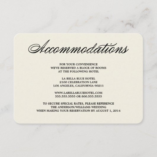 Botanical Glamour | Verhuizingskaart voor accommod Informatiekaartje (Voorkant)