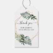 Botanical Gold Greenery Thank you Cadeaulabel (Voorkant)