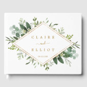 Botanical Gold Greenery Wedding Gastenboek (Voorkant)