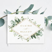 Botanical Gold Greenery Wedding Gastenboek