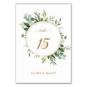Botanical Gold Greenery Wedding Kaart (Voorkant)