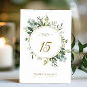 Botanical Gold Greenery Wedding Kaart