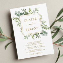 Botanical Gold Greenery Wedding