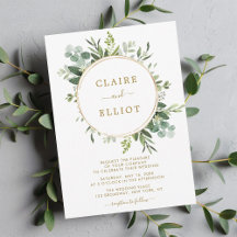 Botanical Gold Greenery Wedding