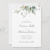 Botanical Gold Greenery Wedding Save The Date (Voorkant)