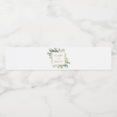 Botanical Gold Greenery Wedding Waterfles Etiket (Enkel label)