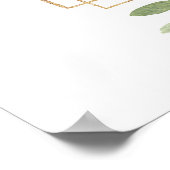 Botanical Gold Greenery Wedding Welcome Sign Poster (Hoek)