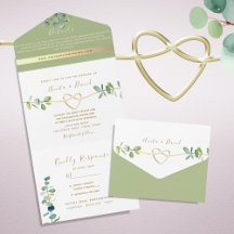 Botanical Gold Sage Green Wedding