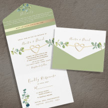 Botanical Gold Sage Green Wedding